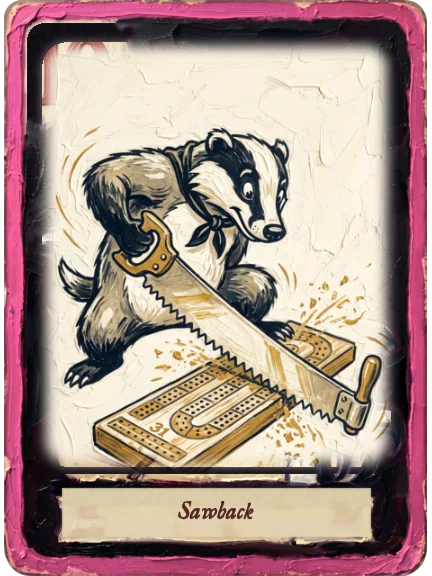 Sawback card art